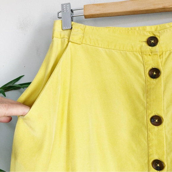 Forever 21 Yellow Midi Skirt - Picture 4 of 8
